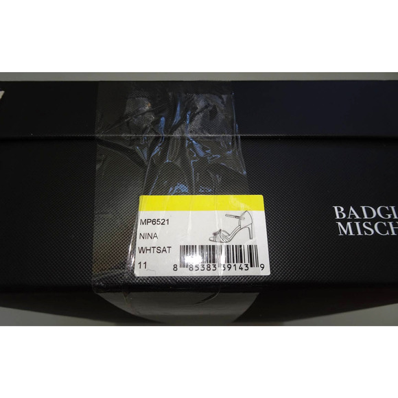 Badgley Mischka Women's Nina Heeled Sandal 11 White Satin - Picture 7 of 15